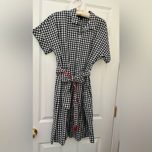 Talbots Black and White Checkered Dress